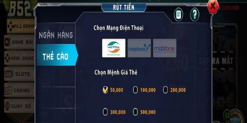 Phương thức rút tiền b52 club mà bạn có thể giao dịch