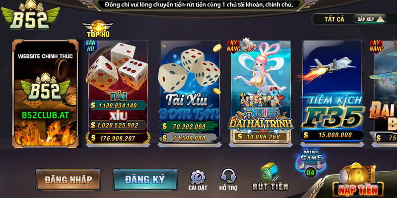 B52 Club - Nhà cái tài xỉu đổi thưởng 5 sao